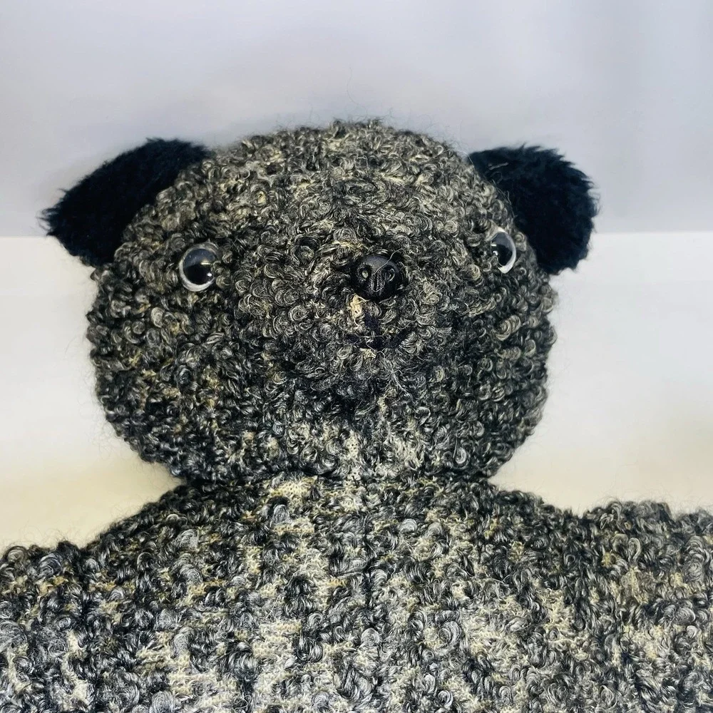 Teddy‎ Bear Black Old Vintage Look Plush Bear Artist Shaggy 18
